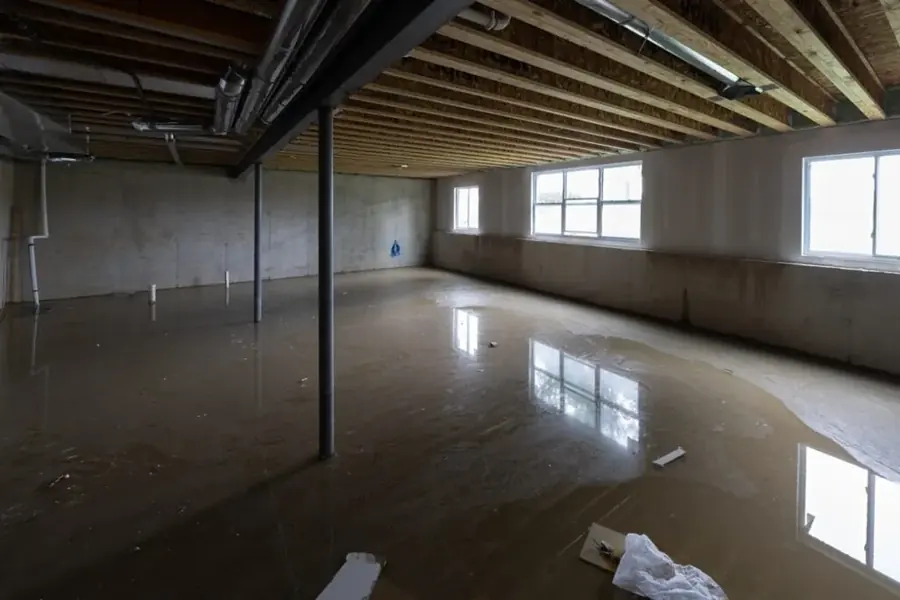 Standing water cleared from a hard floor in a Yucaipa, CA home